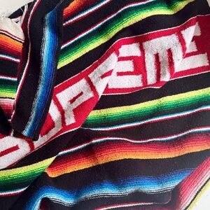Supreme Colorful Striped Serape Throw Blanket